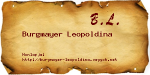 Burgmayer Leopoldina névjegykártya